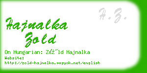 hajnalka zold business card